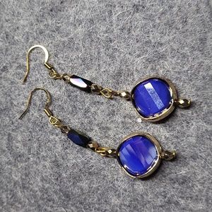 Royal purple drop earrings